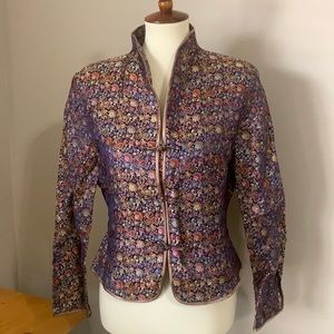 Stunning Silk Blazer Jacket Asian Flair and Design